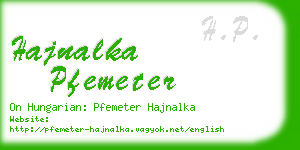 hajnalka pfemeter business card